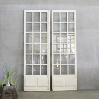 フランス アンティークダブルドア（ガラス＆クレモン錠付）