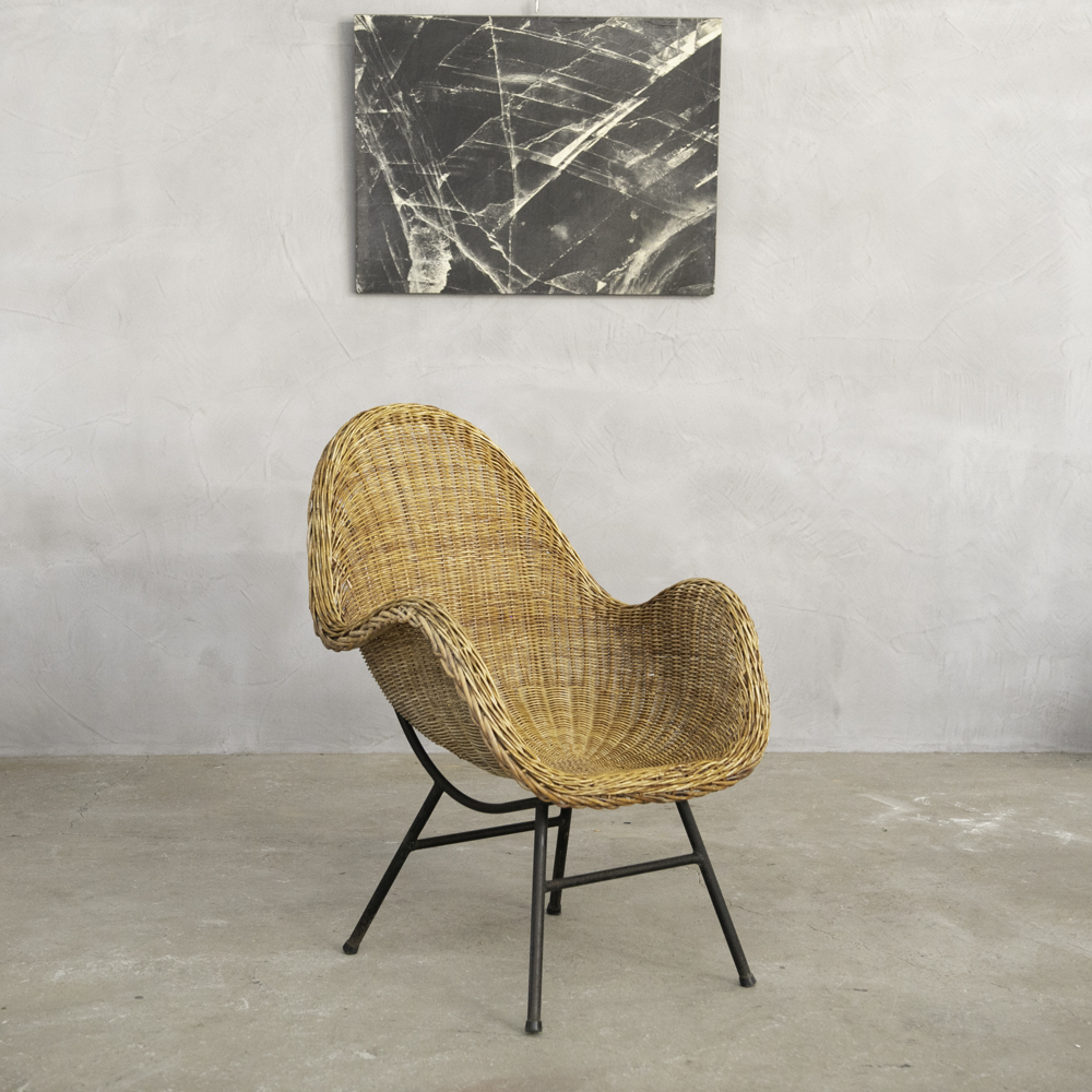 アンティーク ラタンラウンジチェア - 画像 (2)