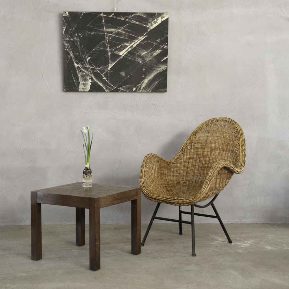 アンティーク ラタンラウンジチェア