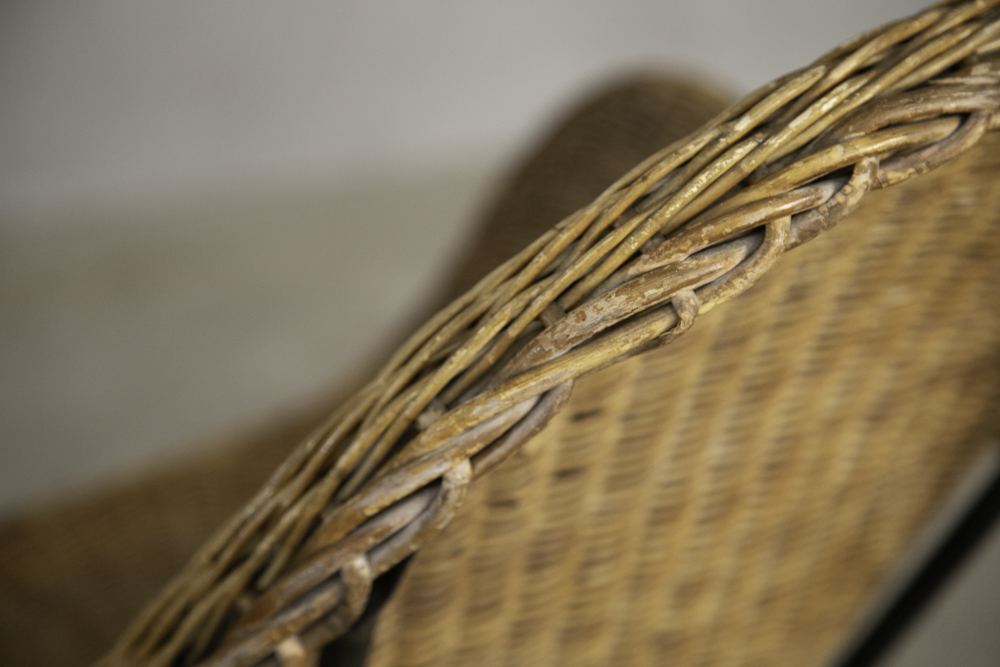 アンティーク ラタンラウンジチェア - 画像 (5)