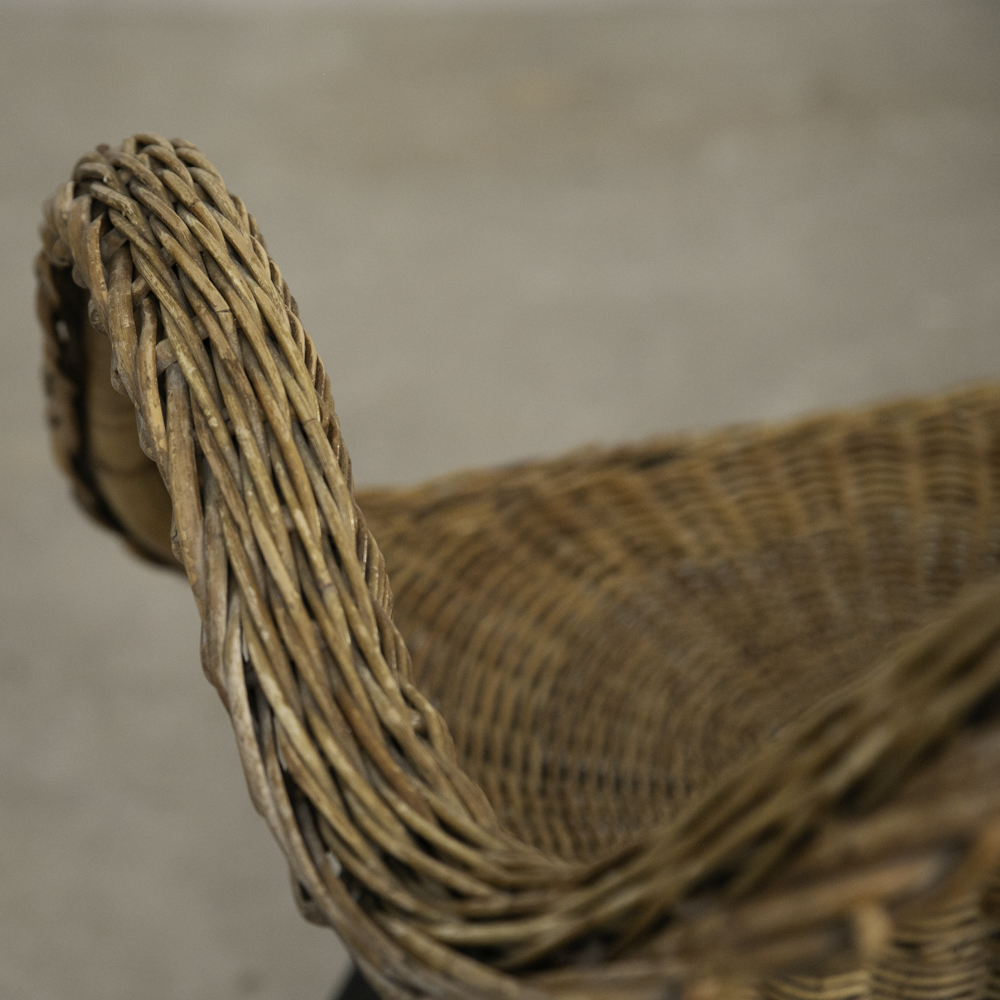 アンティーク ラタンラウンジチェア - 画像 (7)