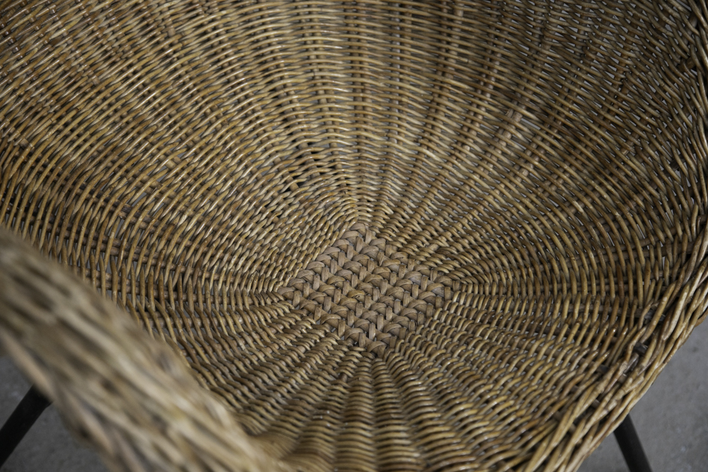 アンティーク ラタンラウンジチェア - 画像 (8)