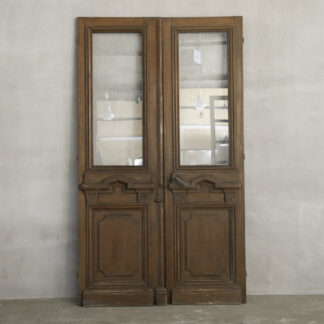 フランス アンティークダブルドア（ガラス入り）