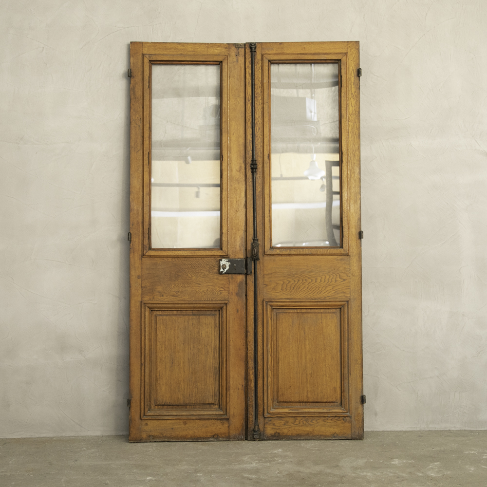 フランス アンティークダブルドア(ガラス入り) - 画像 (10)