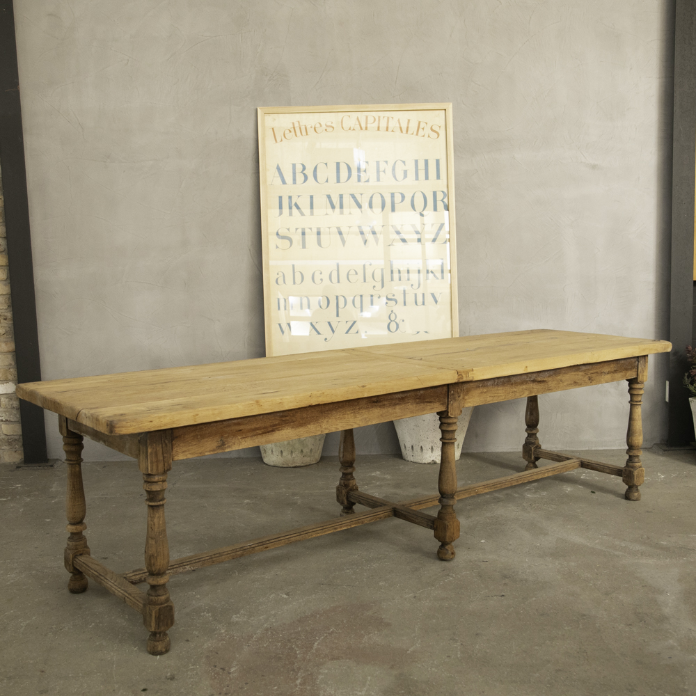 フランス アンティーク リフェクトリーテーブル - 画像 (2)